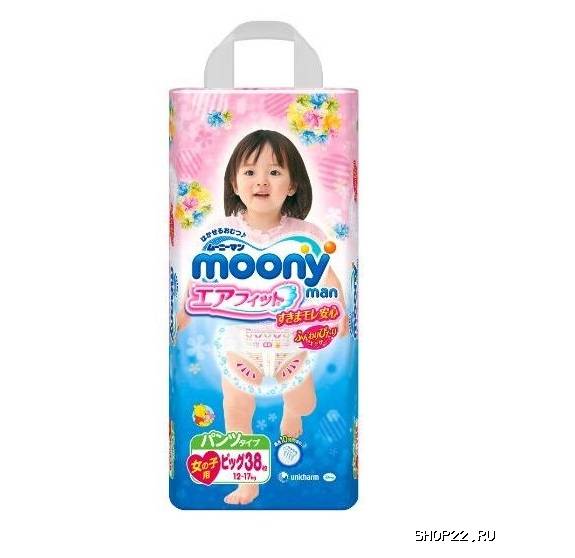 Подгузники-трусики Moony Disney XL для девочек (12-17 кг)
