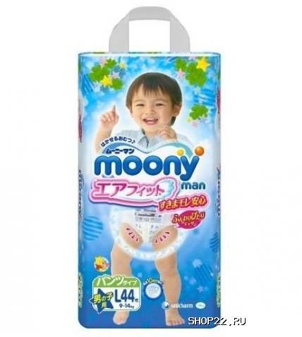 Подгузники-трусики Moony Disney L для мальчиков (9-14 кг)