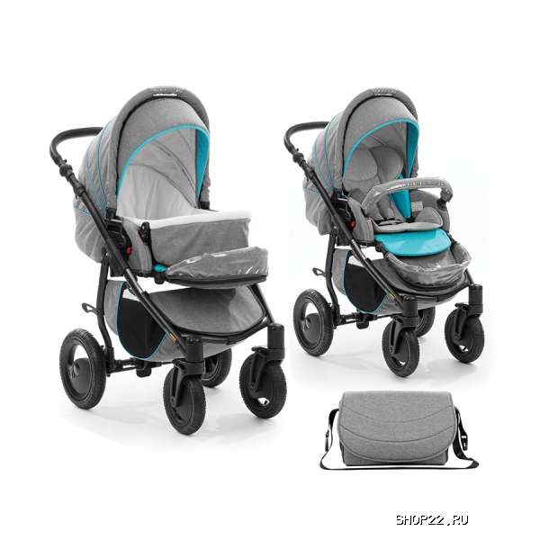 Купить TUTIS Коляска 2 в1 SMART рама+короб+прогулка серый/бежевый в Барнауле - фото