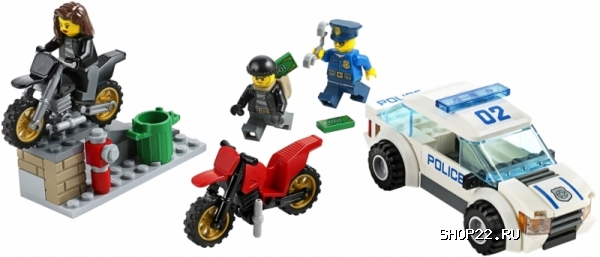 Купить Конструктор 60042 Город Погоня за воришками-байкерами LEGO в Барнауле - фото
