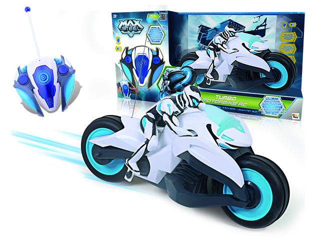 Купить РУ 021020 Мотоцикл Max Steel со светом и звуком, на батарейках, в коробке IMC TOYS в Барнауле - фото