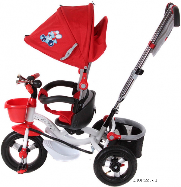 Купить MINI TRIKE 3-х кол. вел. ЗАЙЧИК красный, надув. кол. (корз, звонок) (1шт.в кор) в Барнауле - фото