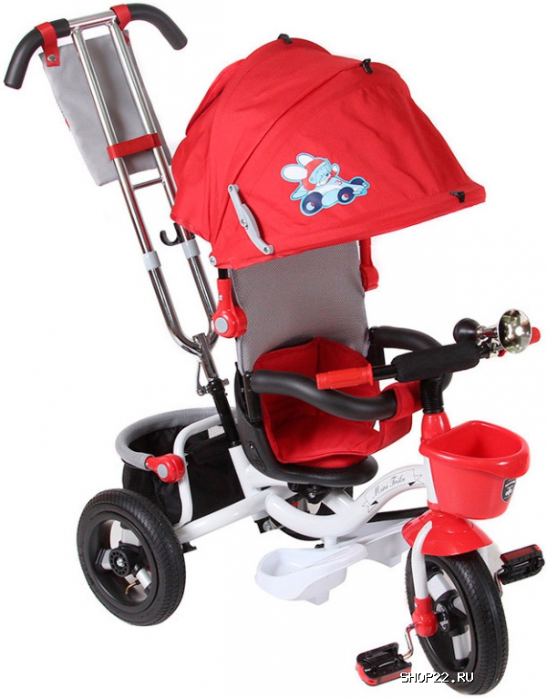 Купить MINI TRIKE 3-х кол. вел. ЗАЙЧИК красный, надув. кол. (корз, звонок) (1шт.в кор) в Барнауле - фото